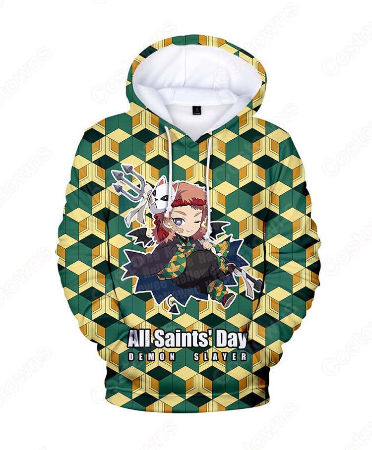 鬼滅の刃の登場人物 長袖 パーカー フーディー ハロウィン スポーツウェア-9