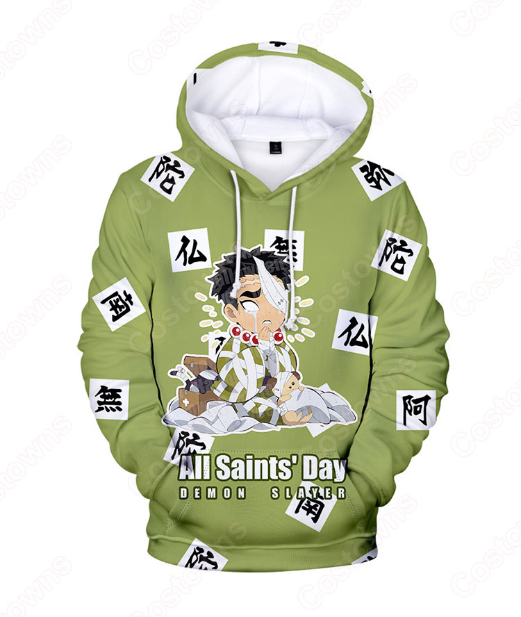 鬼滅の刃の登場人物 長袖 パーカー フーディー ハロウィン スポーツウェア-21