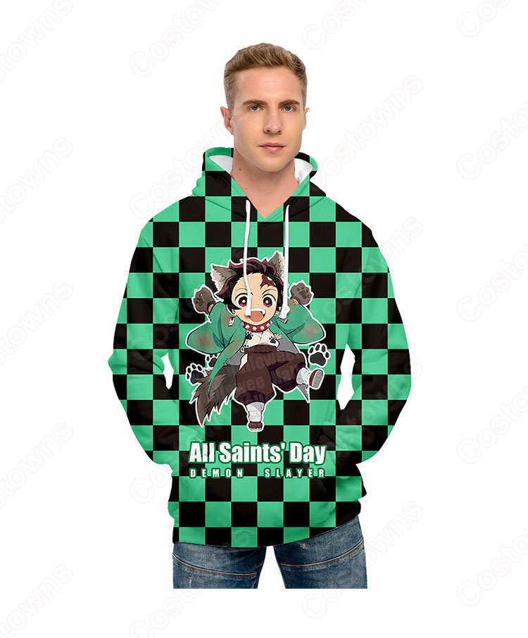 鬼滅の刃の登場人物 長袖 パーカー フーディー ハロウィン スポーツウェア-2