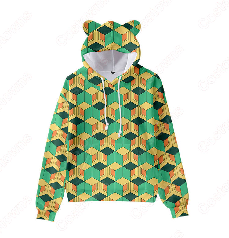 鬼滅の刃の猫(ネコ)耳ポケット パーカー 『鬼滅の刃』の登場人物のラウンジウェア-20