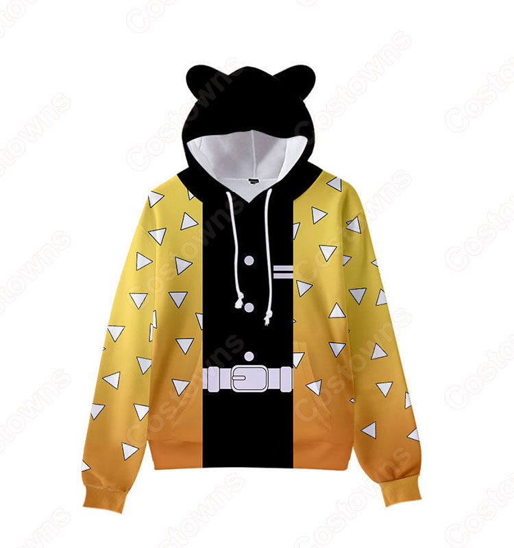 鬼滅の刃の猫(ネコ)耳ポケット パーカー 『鬼滅の刃』の登場人物のラウンジウェア-15