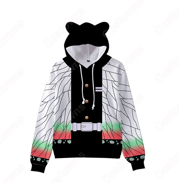 鬼滅の刃の猫(ネコ)耳ポケット パーカー 『鬼滅の刃』の登場人物のラウンジウェア-18