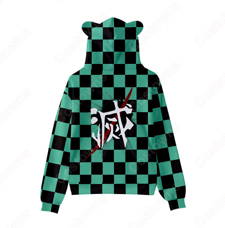 鬼滅の刃の猫(ネコ)耳ポケット パーカー 『鬼滅の刃』の登場人物のラウンジウェア-1