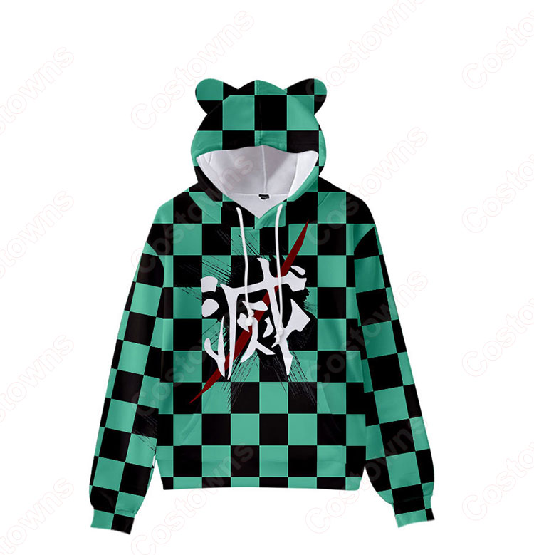 鬼滅の刃の猫(ネコ)耳ポケット パーカー 『鬼滅の刃』の登場人物のラウンジウェア-2