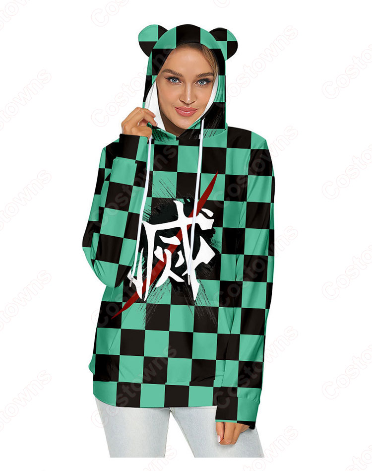 鬼滅の刃の猫(ネコ)耳ポケット パーカー 『鬼滅の刃』の登場人物のラウンジウェア-2