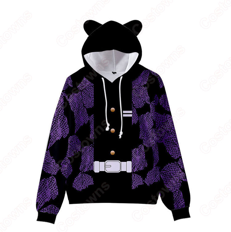 鬼滅の刃の猫(ネコ)耳ポケット パーカー 『鬼滅の刃』の登場人物のラウンジウェア-25