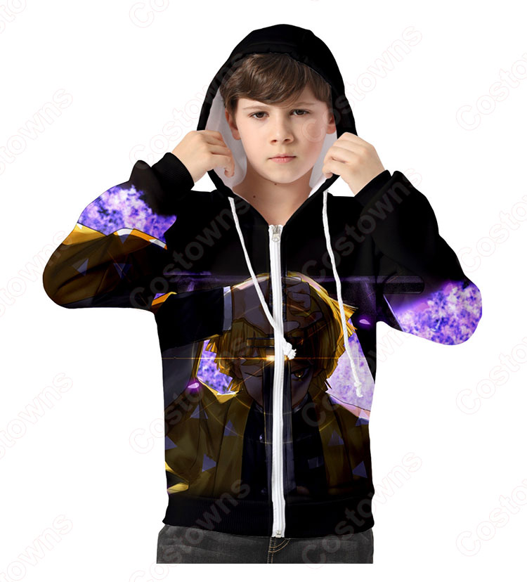 鬼滅の刃のキッズ（子供服）パーカー 長袖 ウェア スウェット ラウンジウェア 『鬼滅の刃』の登場人物のパーカー-7