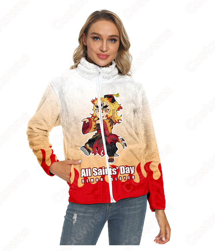 鬼滅の刃 パーカー ジャケット アウター ジッパーコート 鬼滅の刃の登場人物の 仮装 3Dプリント服 長袖 春/秋/冬服-22
