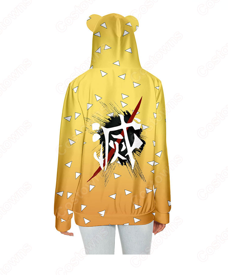 鬼滅の刃の猫(ネコ)耳ポケット パーカー 『鬼滅の刃』の登場人物のラウンジウェア-10