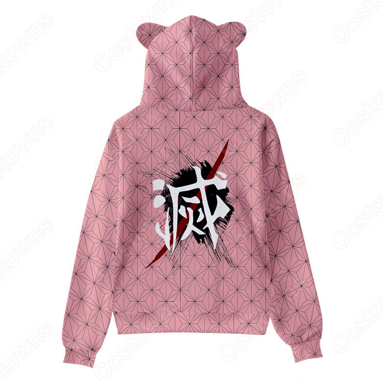 鬼滅の刃の猫(ネコ)耳ポケット パーカー 『鬼滅の刃』の登場人物のラウンジウェア-6