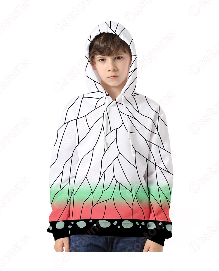 鬼滅の刃 パーカー コート 子供服 キッズの長袖スウェット-9