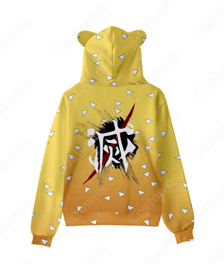 鬼滅の刃の猫(ネコ)耳ポケット パーカー 『鬼滅の刃』の登場人物のラウンジウェア-9