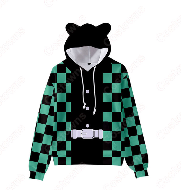 鬼滅の刃の猫(ネコ)耳ポケット パーカー 『鬼滅の刃』の登場人物のラウンジウェア-14