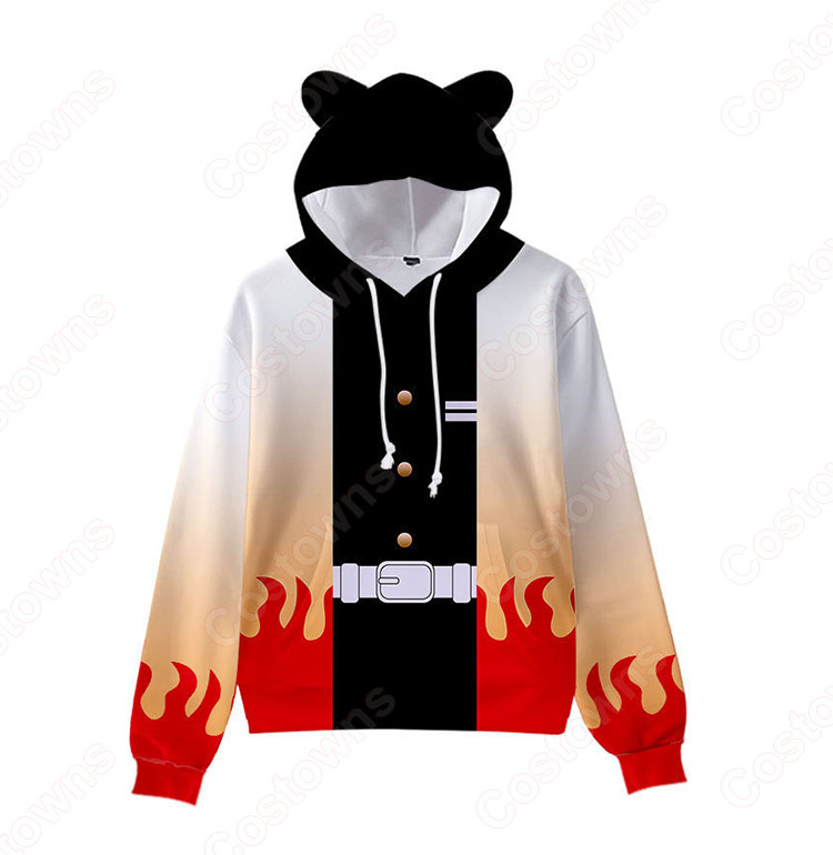 鬼滅の刃の猫(ネコ)耳ポケット パーカー 『鬼滅の刃』の登場人物のラウンジウェア-21