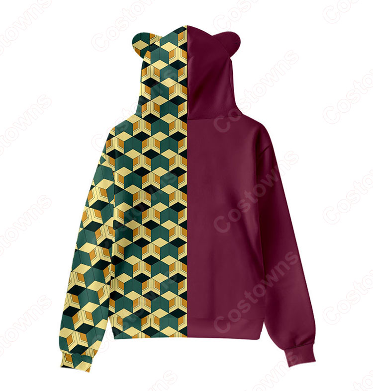 鬼滅の刃の猫(ネコ)耳ポケット パーカー 『鬼滅の刃』の登場人物のラウンジウェア-4