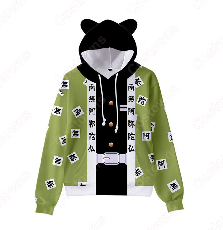 鬼滅の刃の猫(ネコ)耳ポケット パーカー 『鬼滅の刃』の登場人物のラウンジウェア-24