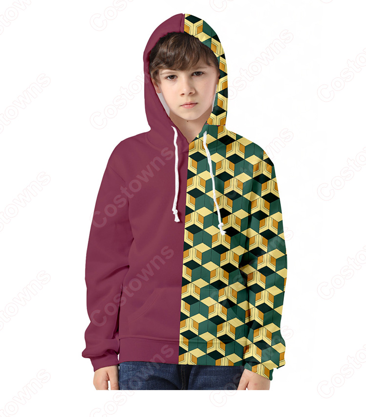 鬼滅の刃 パーカー コート 子供服 キッズの長袖スウェット-7