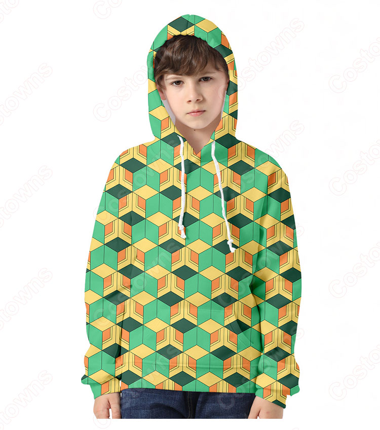 鬼滅の刃 パーカー コート 子供服 キッズの長袖スウェット-42