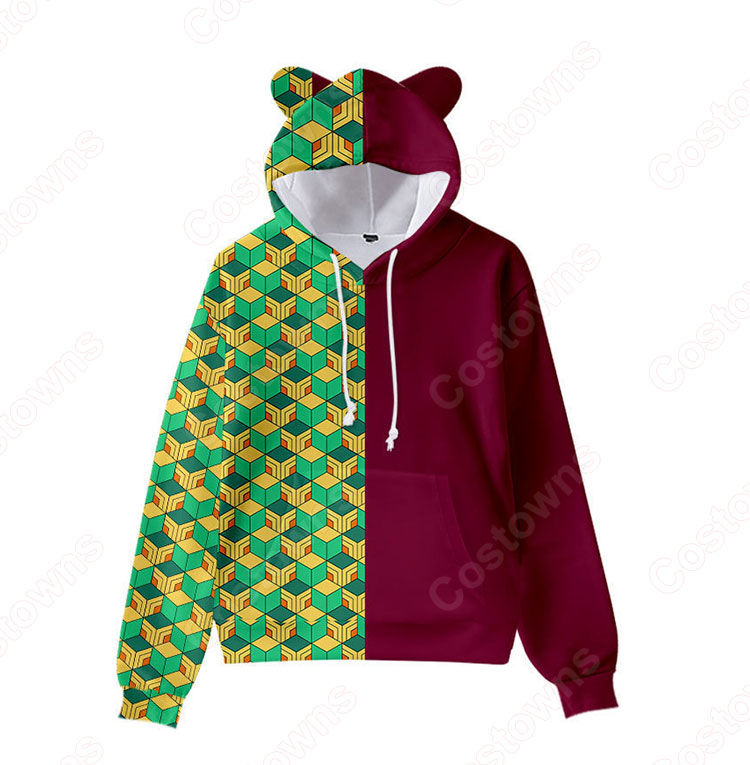 鬼滅の刃の猫(ネコ)耳ポケット パーカー 『鬼滅の刃』の登場人物のラウンジウェア-27