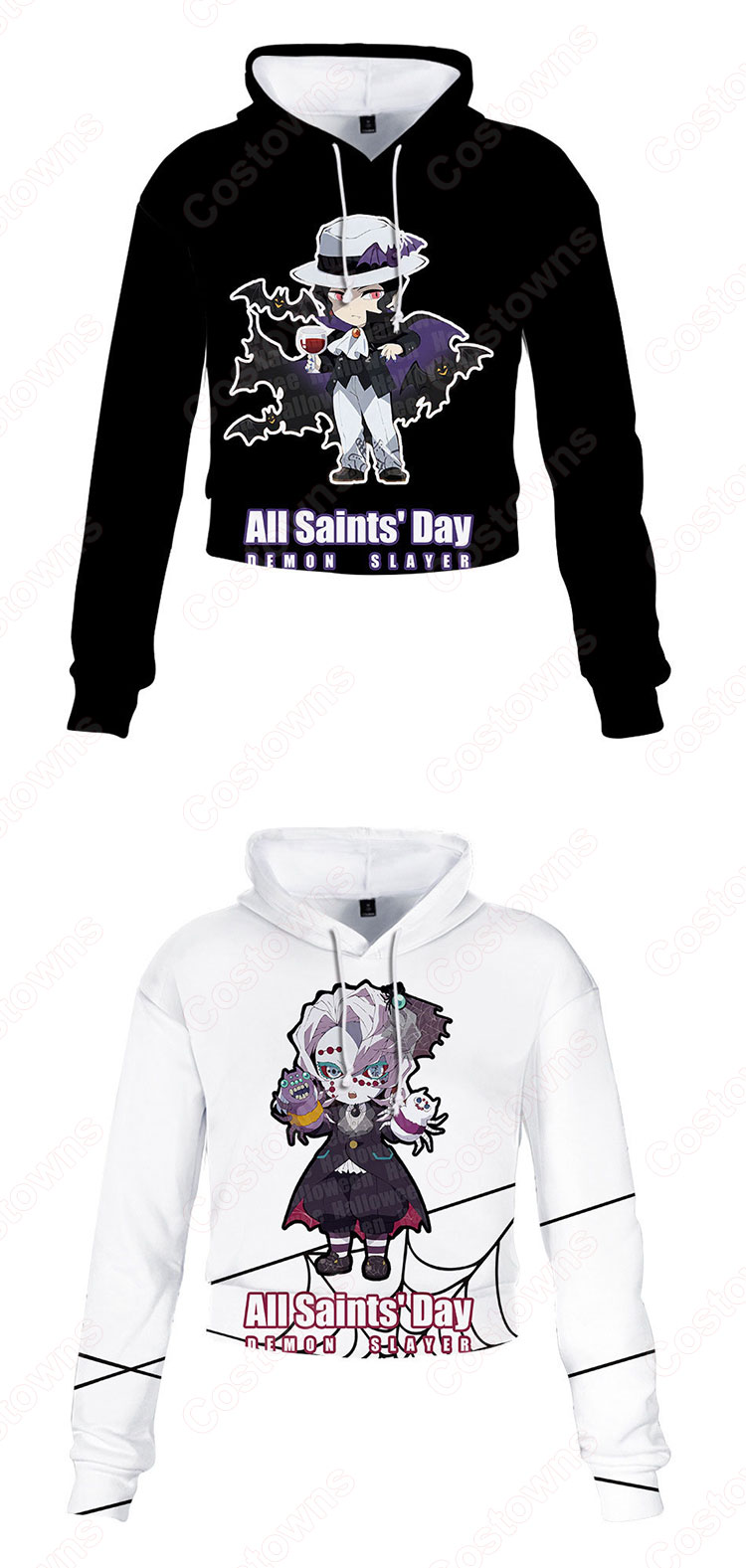 鬼滅の刃 レディースショート丈パーカー 長袖 ラウンジウェア-8