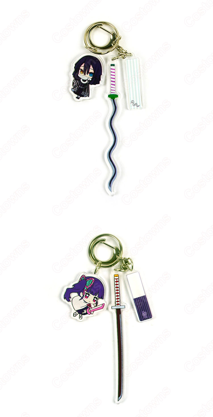鬼滅の刃 キーホルダー キーチェーン バッグ 携帯 ペンダント 自動車 飾り イベント 日常 コスチューム道具-10