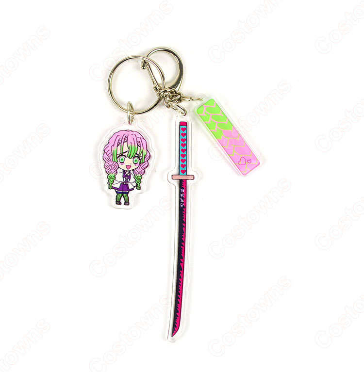 鬼滅の刃 キーホルダー キーチェーン バッグ 携帯 ペンダント 自動車 飾り イベント 日常 コスチューム道具-6