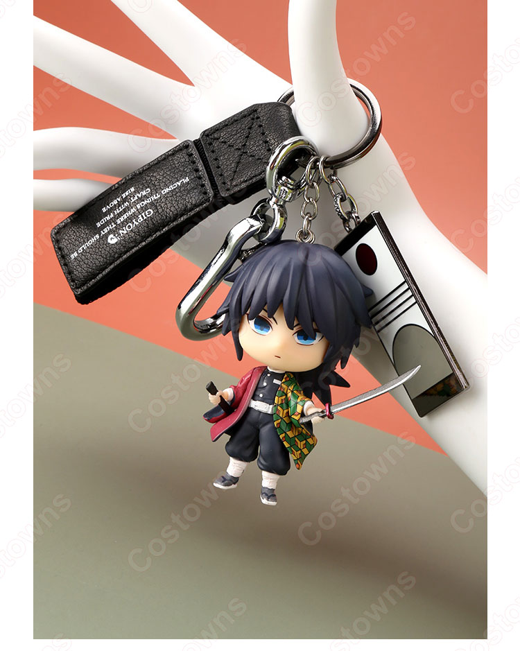 鬼滅の刃 キーチェーン 人形 バックパックペンダントカーキーホルダー屋内ペンダント竈門 炭治郎 禰豆子 冨岡義勇 かわいい漫画アニメーションクリエイティブギフト-11