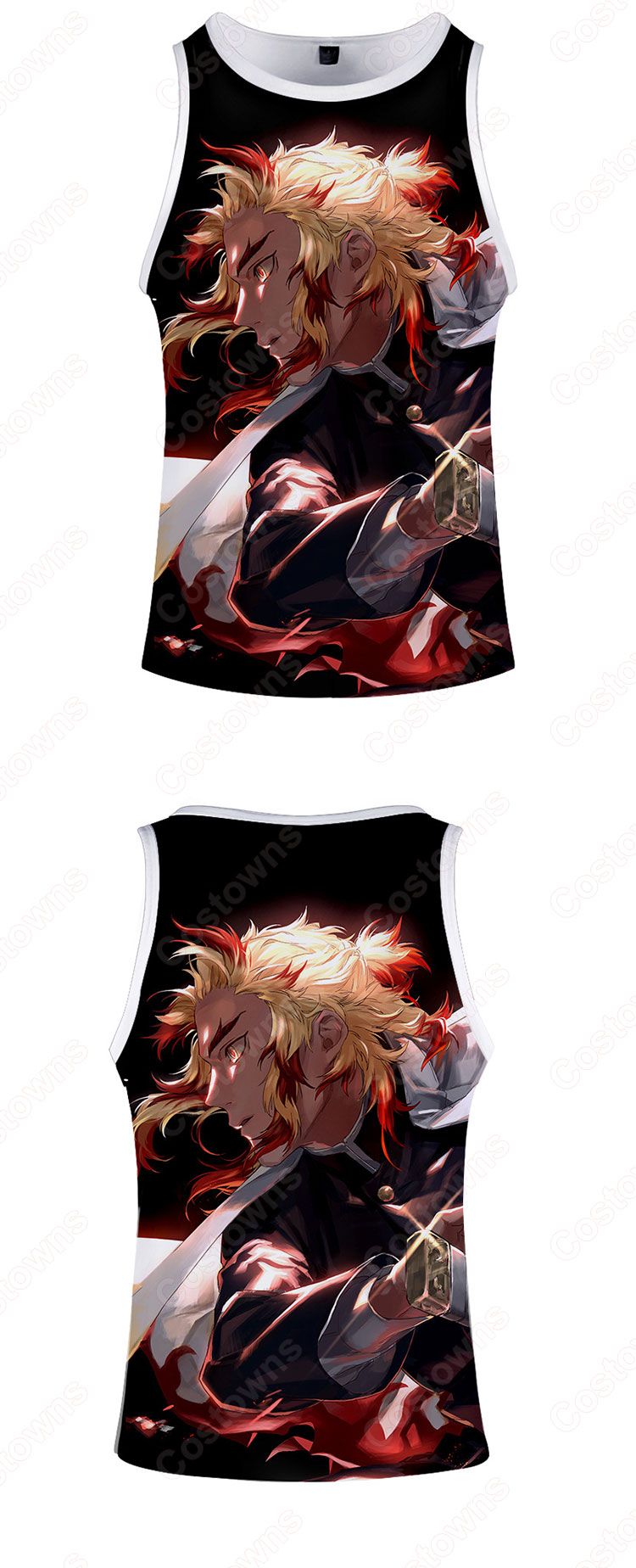 鬼滅の刃 ノースリーブ タンクトップ 漫画の風 炭治郎 我妻善逸 禰豆子ランニングシャツター デザイン プリントおしゃれシンプル-11