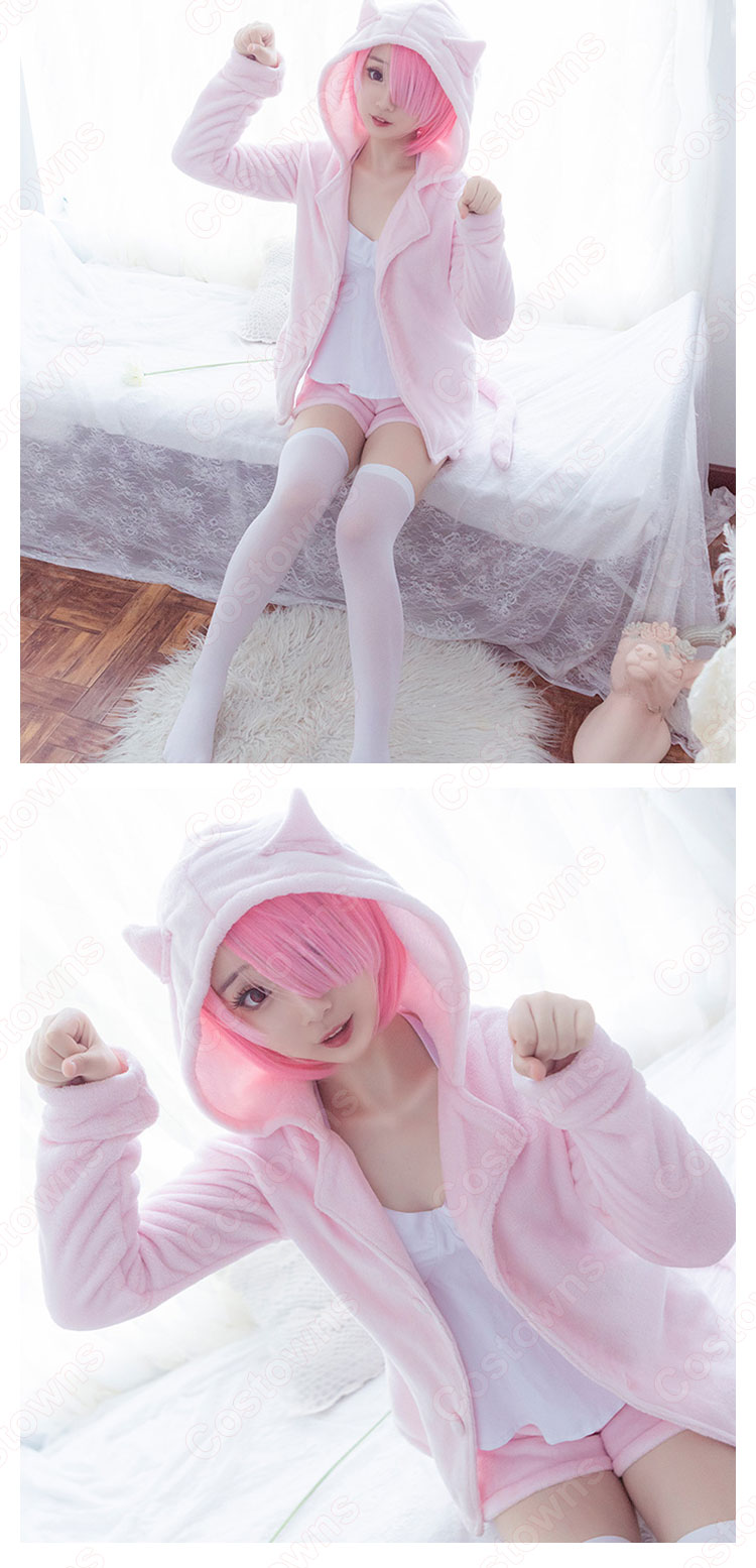 リゼロ ラムレム コスプレフルセット 猫耳パジャマ - メルカリ