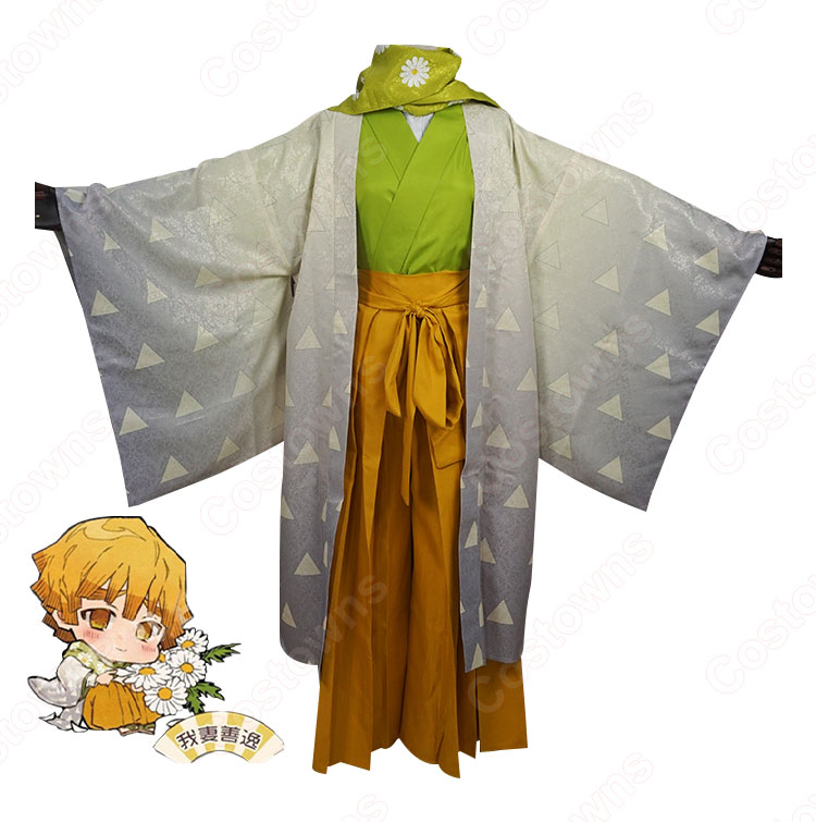 我妻善逸 (あがつまぜんいつ) コスプレ衣装 『鬼滅の刃』鬼殺隊隊服 変装 コスチューム-2
