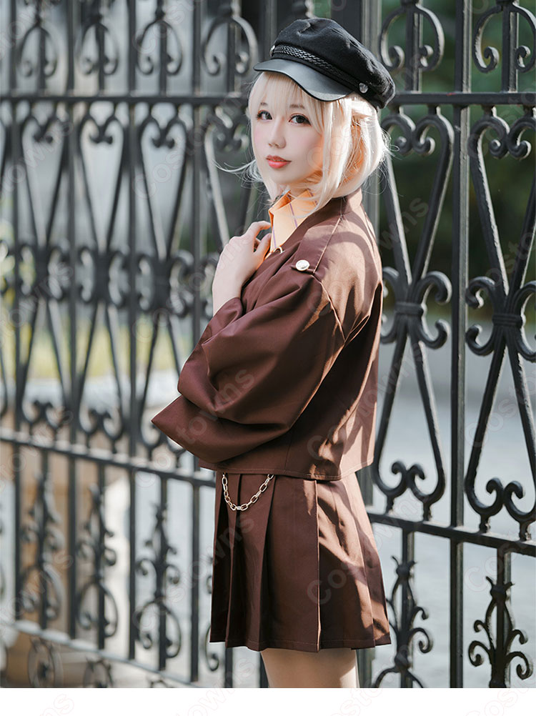 『Fate/Grand Order』沖田 総司(おきた そうじ)コスプレ衣装 レディース 日常服 新品 学園風 コスチューム変装-2