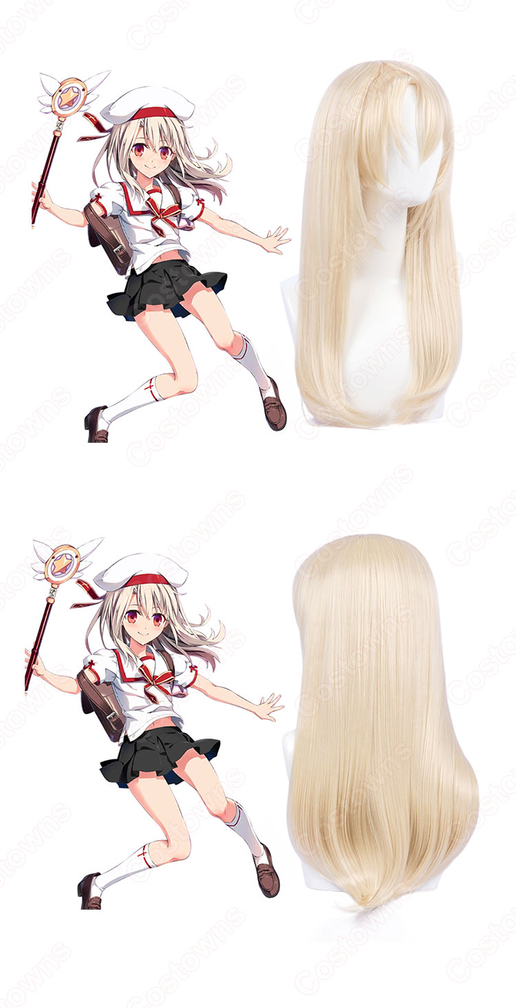 イリヤスフィール·フォン·アインツベルン コスプレ 高品質耐熱 ウィッグ『Fate/stay night』 かつら ウィッグネット付 変装用 専用-4