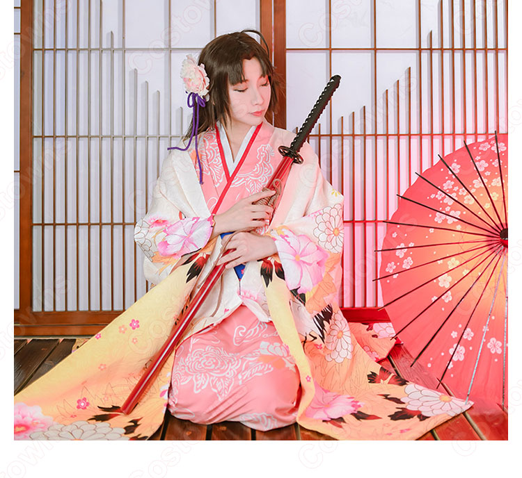 FGO 両儀式（りょうぎ しき）和服 コスプレ衣装の通販 空の境界 着物 仮装 コスチューム - Costowns