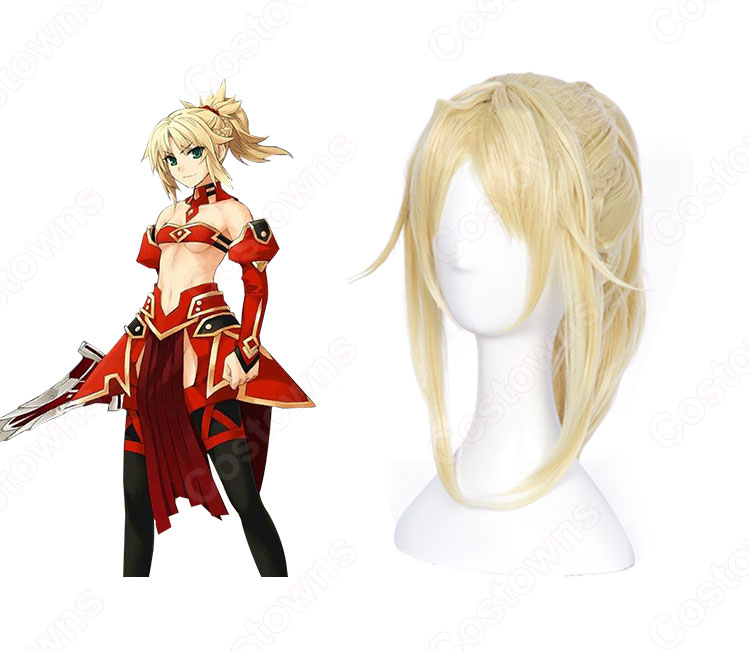 モードレッド コスプレ 高品質耐熱 ウィッグ『Fate/apocrypha』かつら ウィッグネット付 変装用 専用-5