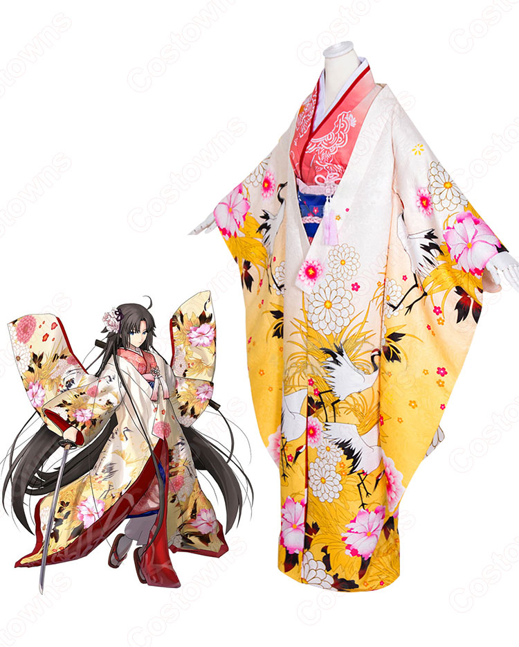 Fate grand order 両儀式 和服 コスプレ衣装『空の境界』りょうぎ しき 英霊 三破 着物 衣装 変装 コスチューム-7