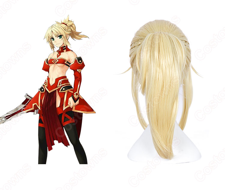 モードレッド コスプレ 高品質耐熱 ウィッグ『Fate/apocrypha』かつら ウィッグネット付 変装用 専用-6