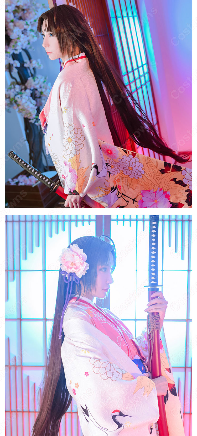 FGO 空の境界 両儀式 コスプレ 高品質耐熱 ウィッグ ウィッグネット付 変装用 - Costowns