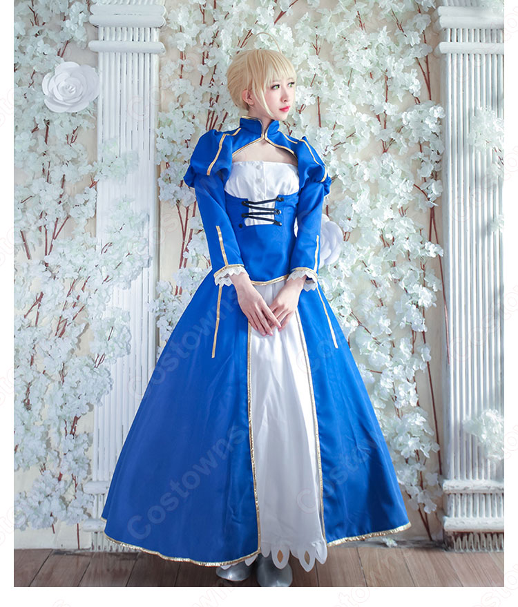 アルトリア コスプレ衣装の通販 Fate/stay night 青 開戦服 仮装 アルトリア コスプレ衣装の通販 Fate/stay night 青 開戦服 仮装