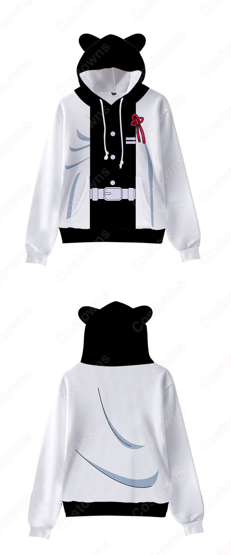 鬼滅の刃 猫耳 パーカー 子供 ジャケット キッズ 萌え フード付き コート かわいい 趣味 長袖 上着 カジュアル 春秋冬トレーナー スウェット-13