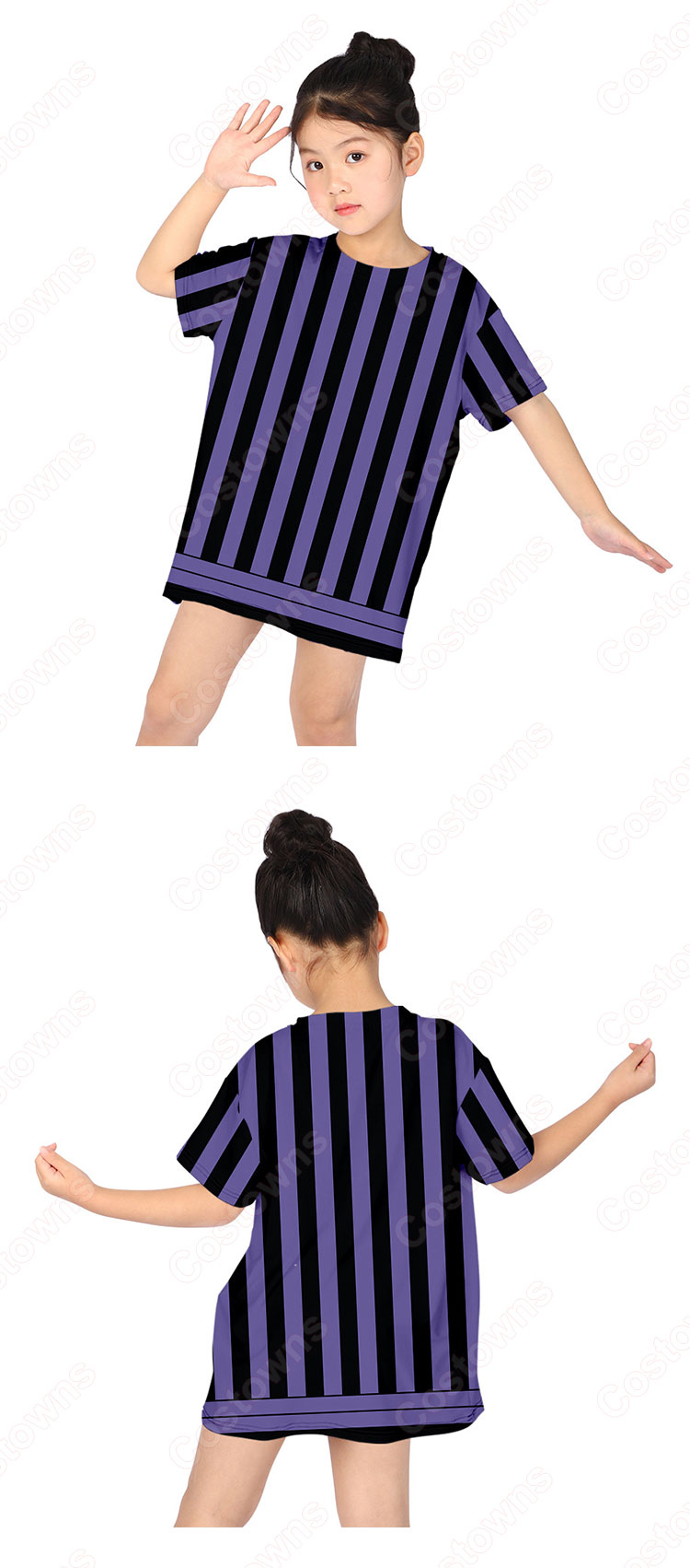 鬼滅の刃 Tシャツ 女の子 ドレス 子供服 キッズ 半袖 夏服 普段着 超かわいい 誕生日 プレゼント 鬼滅の刃 グッズ-10