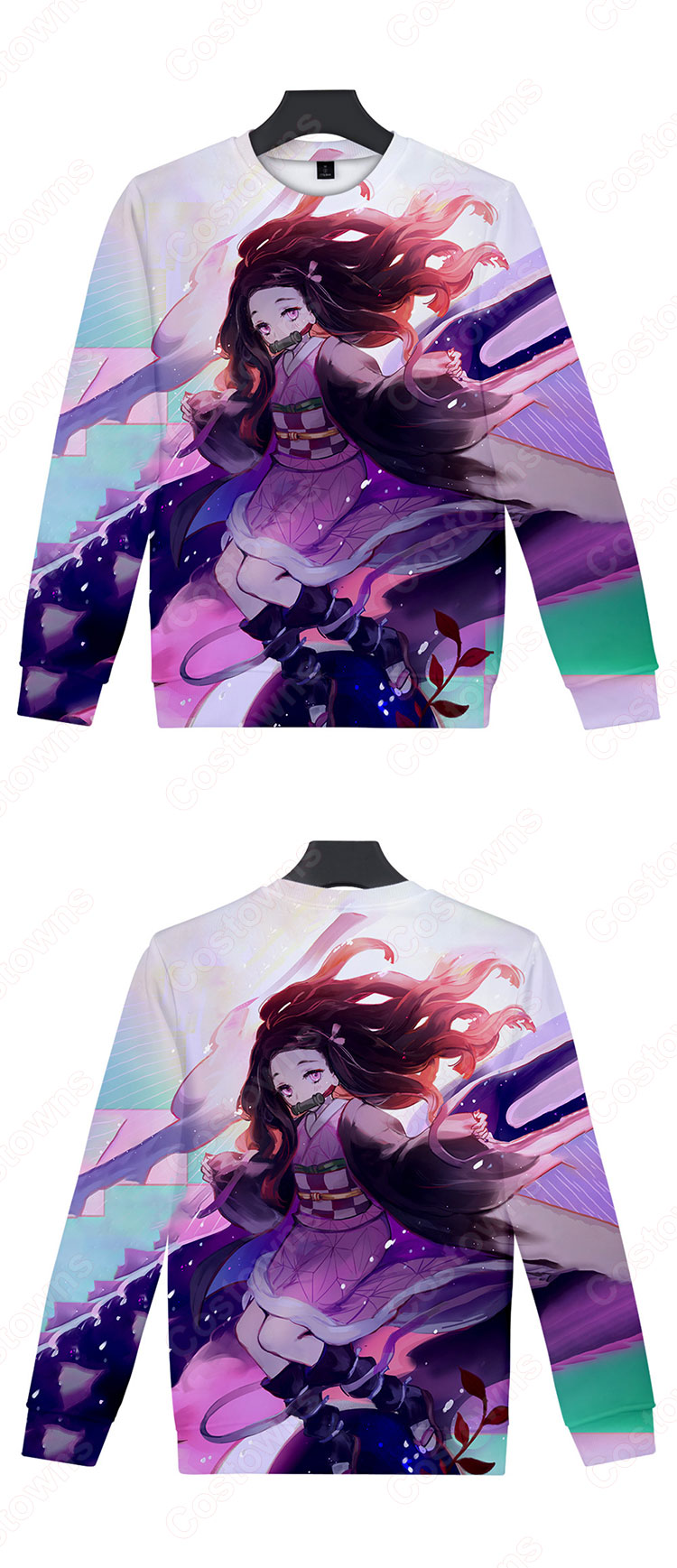 鬼滅の刃 クルーネック スウェット 長袖 パーカー 子供服 キッズ 大人 男の子 女の子 春秋冬服-3