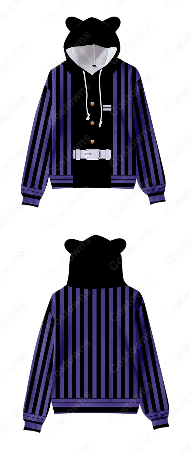 鬼滅の刃 猫耳 パーカー 子供 ジャケット キッズ 萌え フード付き コート かわいい 趣味 長袖 上着 カジュアル 春秋冬トレーナー スウェット-21