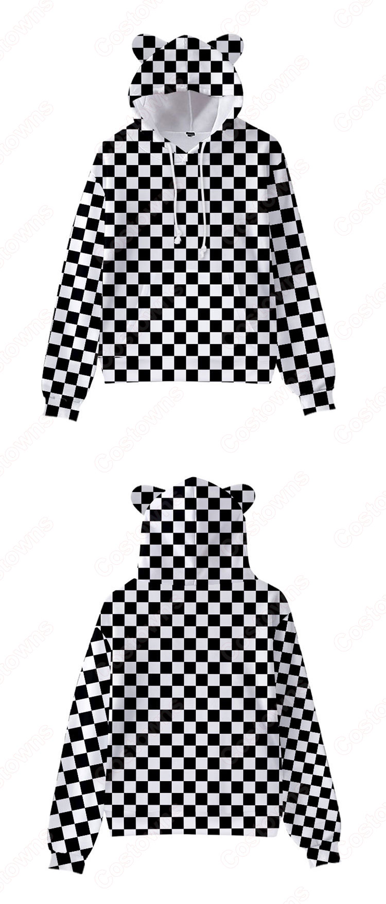 鬼滅の刃 猫耳 パーカー 子供 ジャケット キッズ 萌え フード付き コート かわいい 趣味 長袖 上着 カジュアル 春秋冬トレーナー スウェット-28