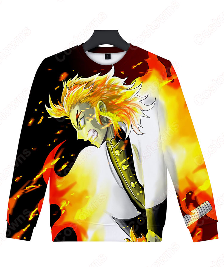 鬼滅の刃 クルーネック スウェット 長袖 パーカー 子供服 キッズ 大人 男の子 女の子 春秋冬服-5