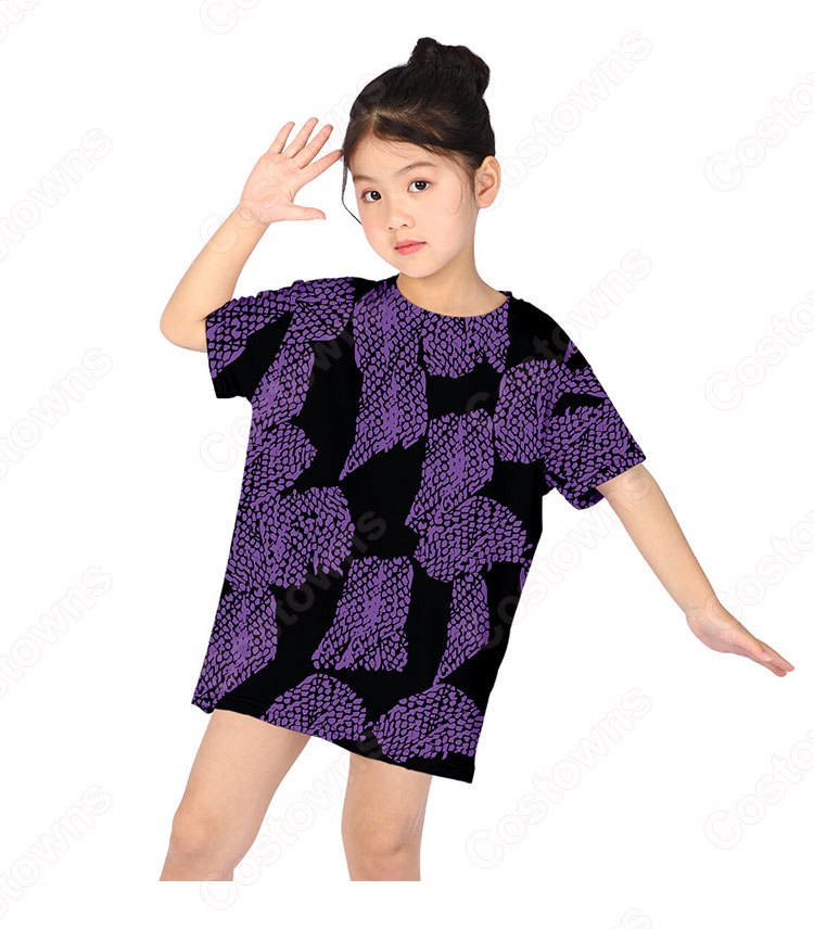 鬼滅の刃 Tシャツ 女の子 ドレス 子供服 キッズ 半袖 夏服 普段着 超かわいい 誕生日 プレゼント 鬼滅の刃 グッズ-4