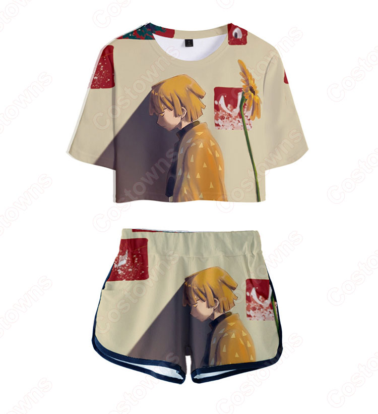 ニャンコTシャツ短パン 鬼滅の刃 Tシャツ 短パン 上下セット 半袖 女の子 夏 ショーツ