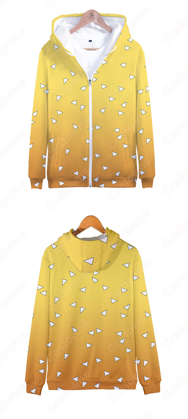 鬼滅の刃 ジップアップパーカー 子供 大人 長袖 日常服 カジュアル おしゃれ おおきいサイズ 秋 冬 服-4