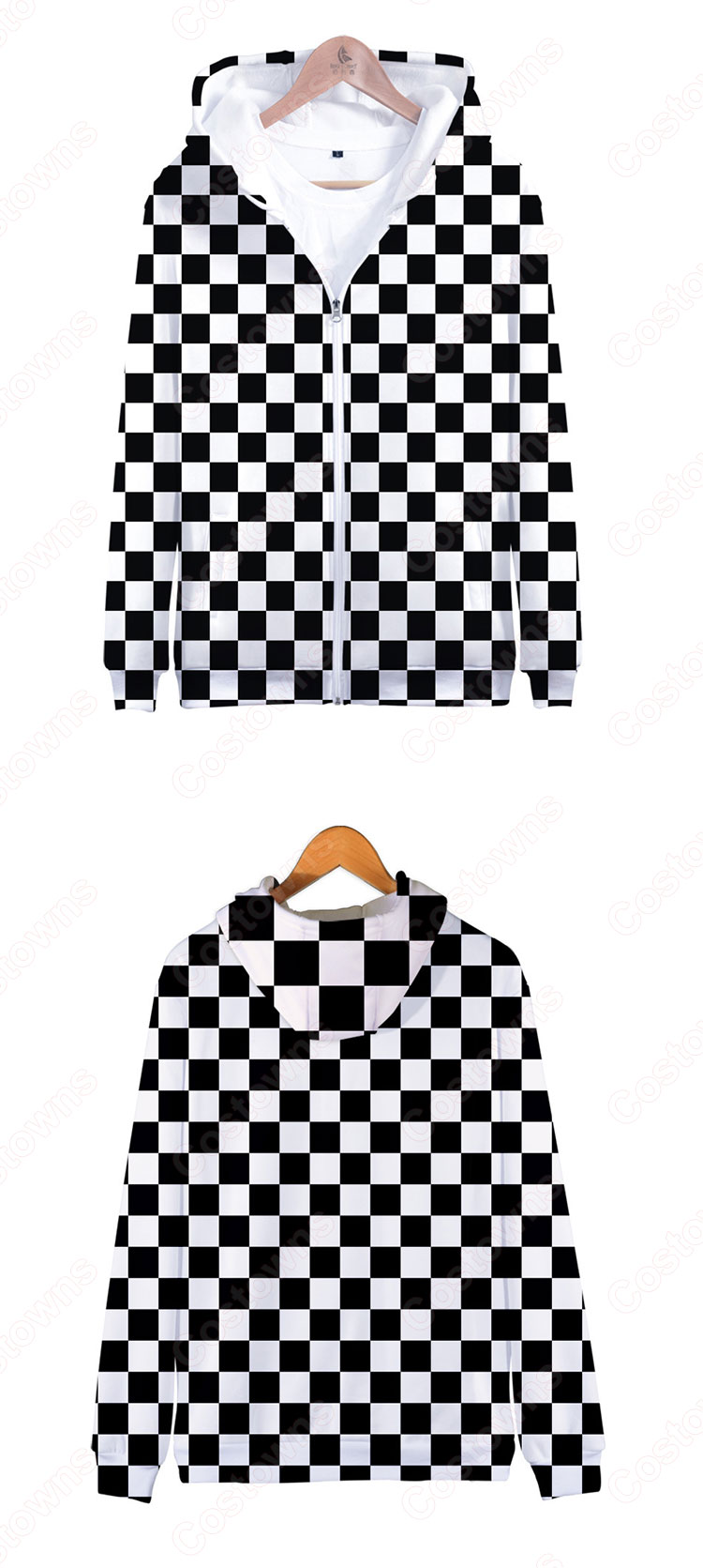 鬼滅の刃 ジップアップパーカー 子供 大人 長袖 日常服 カジュアル おしゃれ おおきいサイズ 秋 冬 服-13