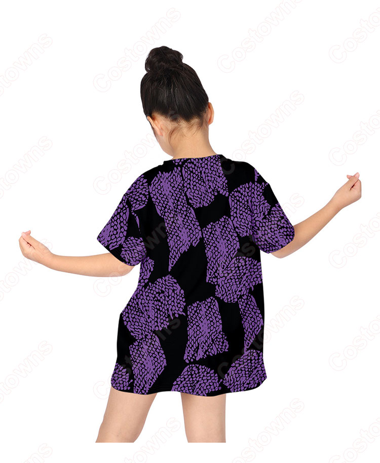 鬼滅の刃 Tシャツ 女の子 ドレス 子供服 キッズ 半袖 夏服 普段着 超かわいい 誕生日 プレゼント 鬼滅の刃 グッズ-5