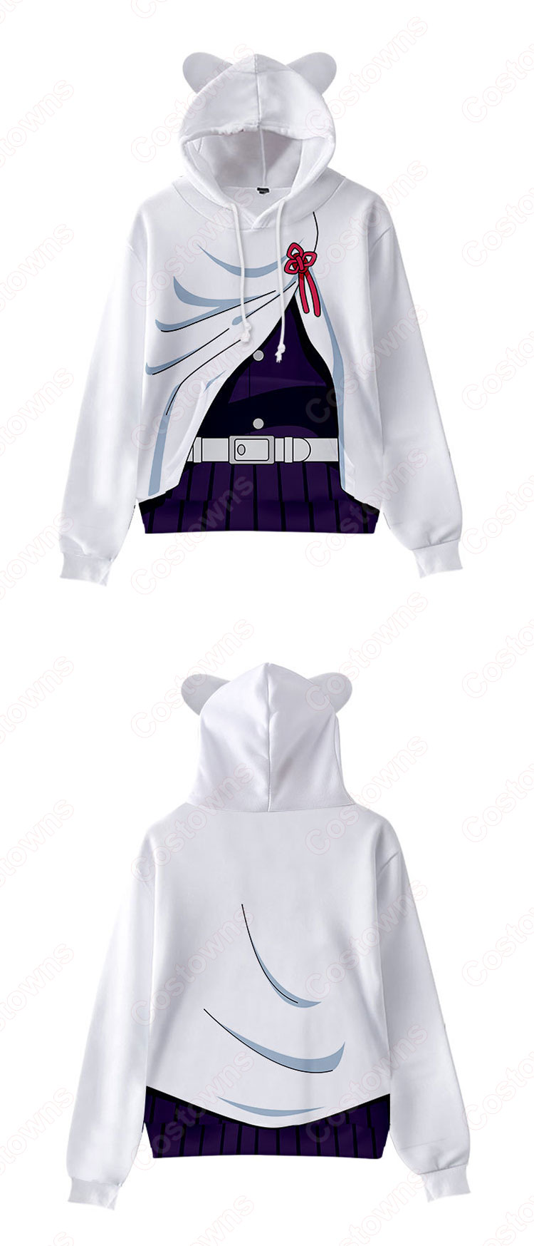 鬼滅の刃 猫耳 パーカー 子供 ジャケット キッズ 萌え フード付き コート かわいい 趣味 長袖 上着 カジュアル 春秋冬トレーナー スウェット-36